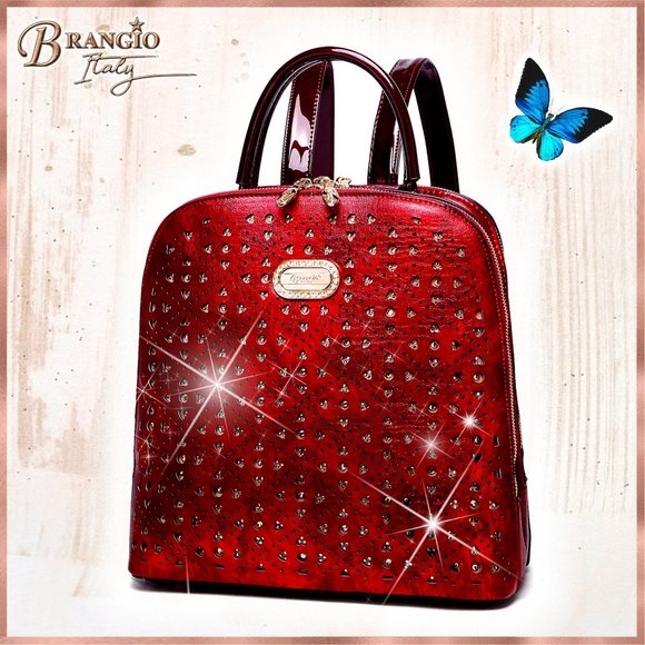SPARKLE OF HEARTS BACKPACK BAG FOR WOMEN(RED) main image 6